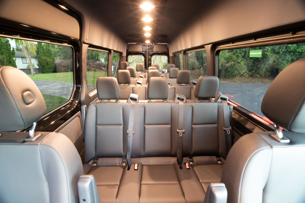 about hawaii airport shuttle black mercedes vans seats