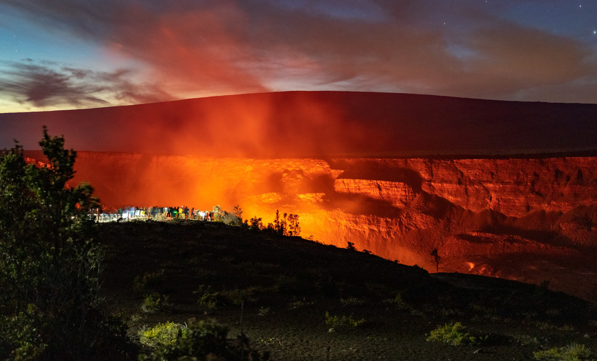 big island top attractions volcanoes national park crater night glow